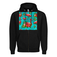 Black flamingo seamless pattern Zipper Hoodie - HRA Design Shop