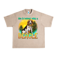 French Oak life is better with a beagle Urban Heavy Tee - texasbilliewilder