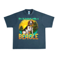 Midnight Navy life is better with a beagle Urban Heavy Tee - texasbilliewilder