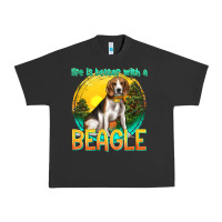 Pigment Black life is better with a beagle Urban Heavy Tee - texasbilliewilder