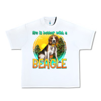 White life is better with a beagle Urban Heavy Tee - texasbilliewilder