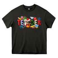 Asphalt Christmas teacher Heavy Core Tee - CowhideDigitalArt