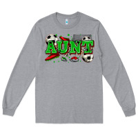 Heather Grey aunt soccer Long Sleeve Tee - Zillion Design Studio