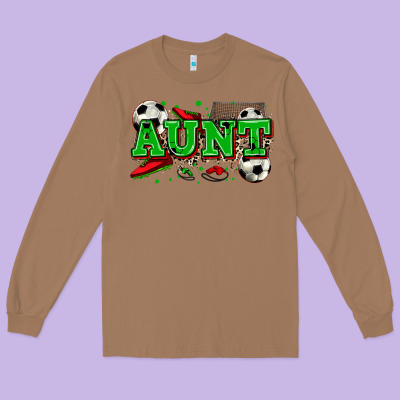 Aunt Soccer Long Sleeve Tee Designed By Zillion Design Studio