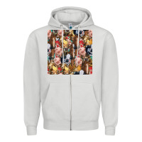 Dove Grey western farm animals seamless pattern Zipper Hoodie - HRA Design Shop