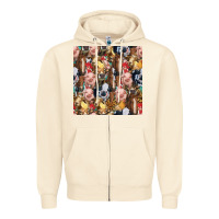 Sandshell western farm animals seamless pattern Zipper Hoodie - HRA Design Shop