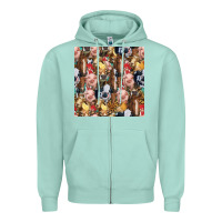 Western Farm Animals Seamless Pattern Zipper Hoodie | Teevron