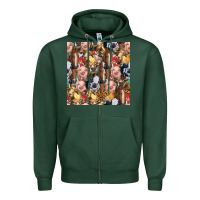 Sports Green western farm animals seamless pattern Zipper Hoodie - HRA Design Shop