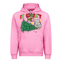 Fuchsia Pink it wasn't me! christmas cat Urban Hoodie - MaliasSmallBusiness