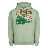 Pigment Oil Green it wasn't me! christmas cat Urban Hoodie - MaliasSmallBusiness
