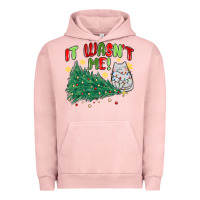 Pigment Salmon it wasn't me! christmas cat Urban Hoodie - MaliasSmallBusiness
