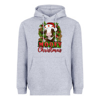 Heather Grey Mooey christmas Heavyweight Hoodie - Artiststas