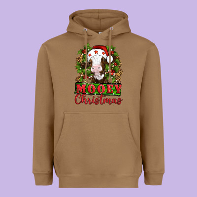 Mooey Christmas Heavyweight Hoodie Designed By Artiststas