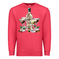 Cardinal martini glasses and martini bottle Premium Sweatshirt - AdoDesignShop