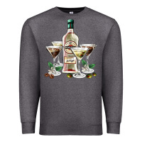 Martini Glasses And Martini Bottle Premium Sweatshirt | Teevron