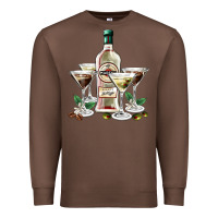 Chestnut martini glasses and martini bottle Premium Sweatshirt - AdoDesignShop