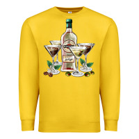 Lemon martini glasses and martini bottle Premium Sweatshirt - AdoDesignShop