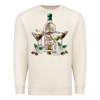 Sandshell martini glasses and martini bottle Premium Sweatshirt - AdoDesignShop