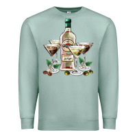 Seafoam martini glasses and martini bottle Premium Sweatshirt - AdoDesignShop