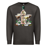 Smoke martini glasses and martini bottle Premium Sweatshirt - AdoDesignShop