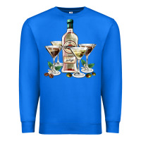 True Royal martini glasses and martini bottle Premium Sweatshirt - AdoDesignShop