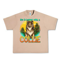 Burro life is better with a collie Urban Heavy Tee - texasbilliewilder