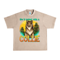French Oak life is better with a collie Urban Heavy Tee - texasbilliewilder