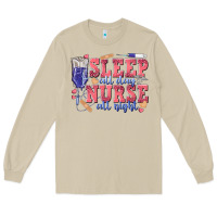 Mushroom sleep all day nurse all night Long Sleeve Tee - texasbilliewilder