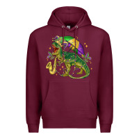 Burgundy mardi gras tree rex Premium Hoodie - MaliasSmallBusiness