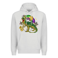 Dove Grey mardi gras tree rex Premium Hoodie - MaliasSmallBusiness
