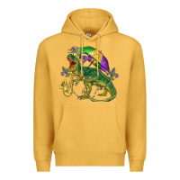 Mustard mardi gras tree rex Premium Hoodie - MaliasSmallBusiness