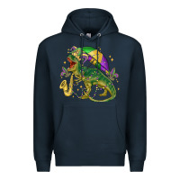 Navy mardi gras tree rex Premium Hoodie - MaliasSmallBusiness