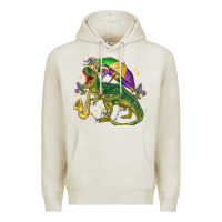 Oatmeal Heather mardi gras tree rex Premium Hoodie - MaliasSmallBusiness