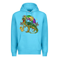Ocean Blue mardi gras tree rex Premium Hoodie - MaliasSmallBusiness