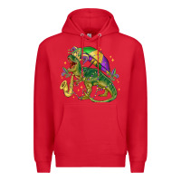 Red mardi gras tree rex Premium Hoodie - MaliasSmallBusiness