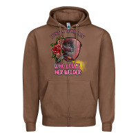 Chestnut just a woman who loves her welder Zipper Hoodie - SublimationCraftShop