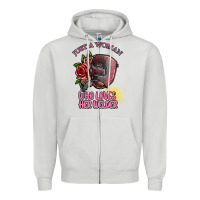 Dove Grey just a woman who loves her welder Zipper Hoodie - SublimationCraftShop