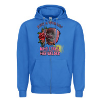 True Royal just a woman who loves her welder Zipper Hoodie - SublimationCraftShop