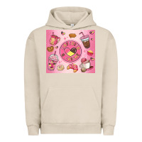 Pigment French Oak cafecito y chisme Urban Hoodie - MaliasSmallBusiness
