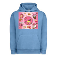 Pigment Pebble Blue cafecito y chisme Urban Hoodie - MaliasSmallBusiness
