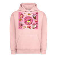 Pigment Salmon cafecito y chisme Urban Hoodie - MaliasSmallBusiness