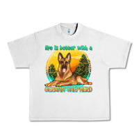 Lunar Rock life is better with a german shepherd Urban Heavy Tee - texasbilliewilder
