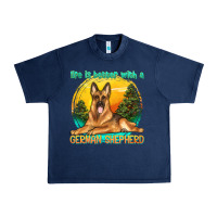 Navy life is better with a german shepherd Urban Heavy Tee - texasbilliewilder