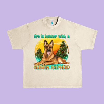 Life Is Better With A German Shepherd Urban Heavy Tee Designed By Texasbilliewilder