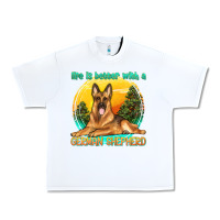 White life is better with a german shepherd Urban Heavy Tee - texasbilliewilder