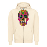 Sandshell sugar skull Zipper Hoodie - FaDigitalArtStudio