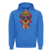 True Royal sugar skull Zipper Hoodie - FaDigitalArtStudio