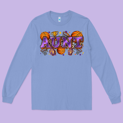 Aunt Basketball Long Sleeve Tee Designed By Zillion Design Studio