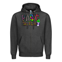 Charcoal Heather basic witch Zipper Hoodie - CowhideDigitalArt