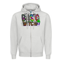Dove Grey basic witch Zipper Hoodie - CowhideDigitalArt